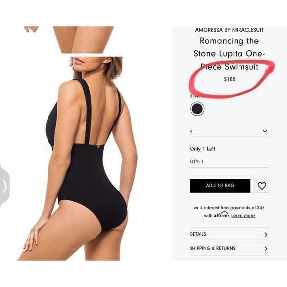 New. Miraclesuit sexy black swimsuit. Normally $188 size 14 - Picture 2 of 9